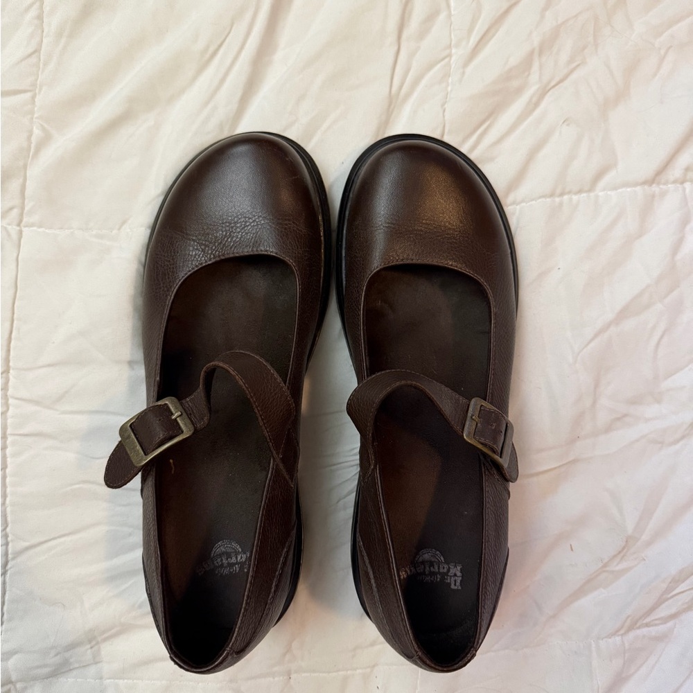 Dr Martens Brown Mary Jane Shoes Women’s 10
